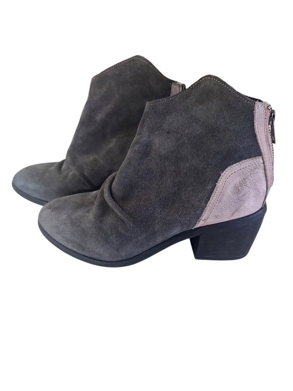 Rebels gray and tan leather ankle boots size 7.5M